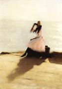 Philip Wilson Steer Young Woman on the Beach oil painting